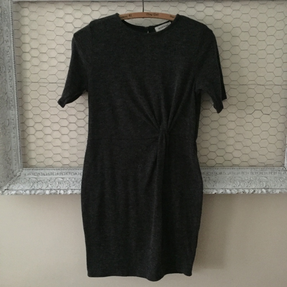 MONTEAU LA Sweater Dress Size M Medium Gray
